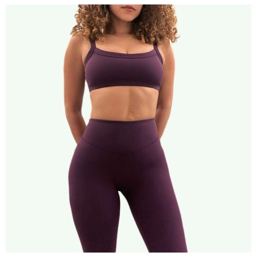 Contour Lift Leggings Purple High Waist Subtle Scrunch Gym Yoga Ankle Small